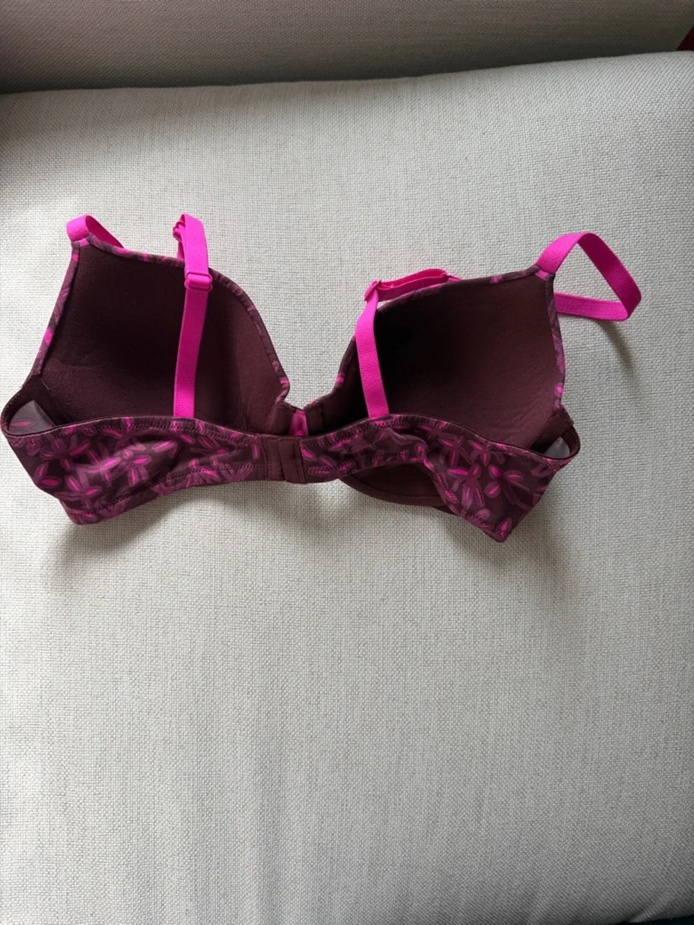 Auden The Everyday Pink Floral Underwire Bra. Women’s Sz-36C T-Shirt | Comfy EUC